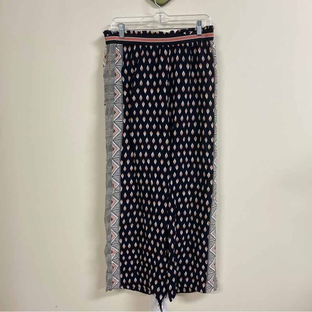 Anthropologie Maeve Rooibos Cropped Wide Leg Printed Pants Medium